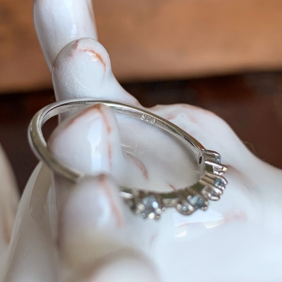 Aquamarine Dot-Dash Ring 925SS-NWOT - Picture 6 of 6